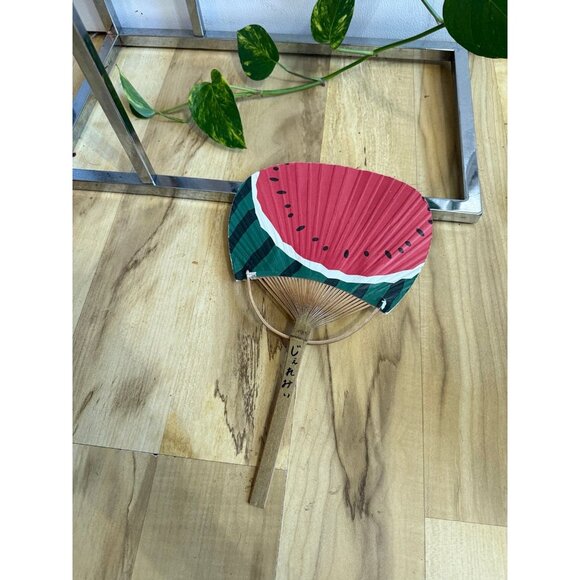 Watermelon paper hand fan - Picture 1 of 7